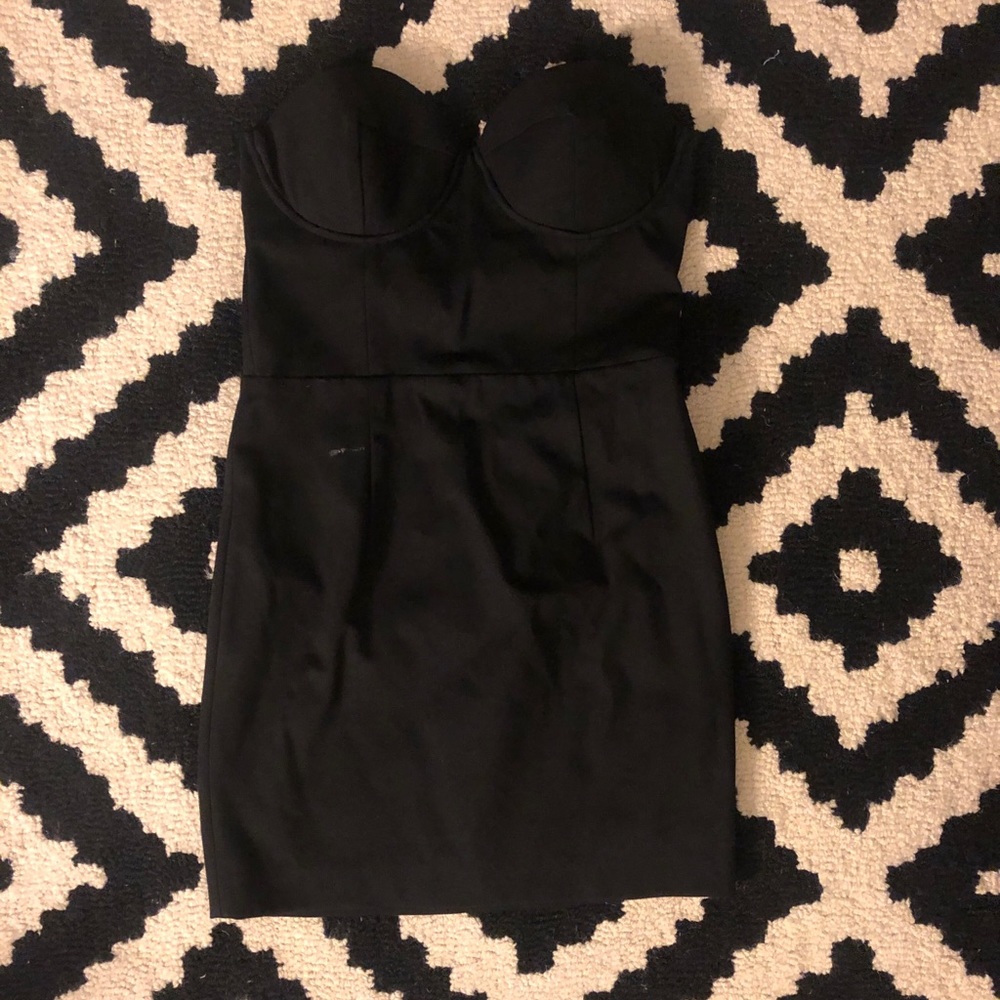 Nasty Gal Black Mini Dress - Strapless